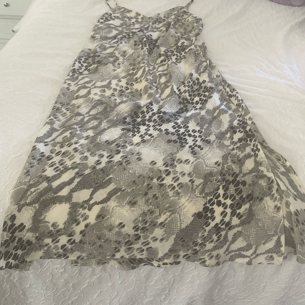 Elegant Animal Print Midi Dress